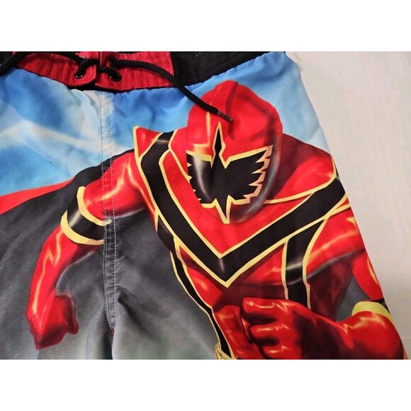 Vintage Power Rangers Mystic Force Swim Trunks 5/6 Red Ranger Disney - Picture 3 of 12